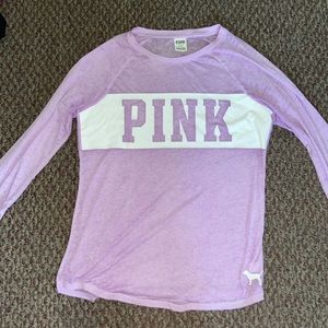 NWOT VS PINK Lavender Long Sleeve Tee